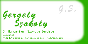 gergely szokoly business card